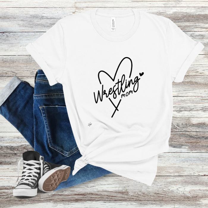 Wrestling Mom with Hearts T-Shirt